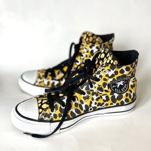 Converse Chuck Taylor All Star High Tops # 540284F Old Gold Leopard Women
